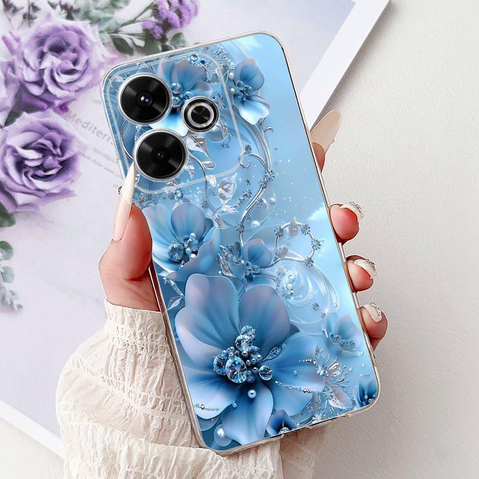Clear Casing For Xiaomi Poco M6 Plus Cover For Xiaomi Poco M6 4G Case Luxury Butterfly Love Fashion Flowers Cool Lion Painted