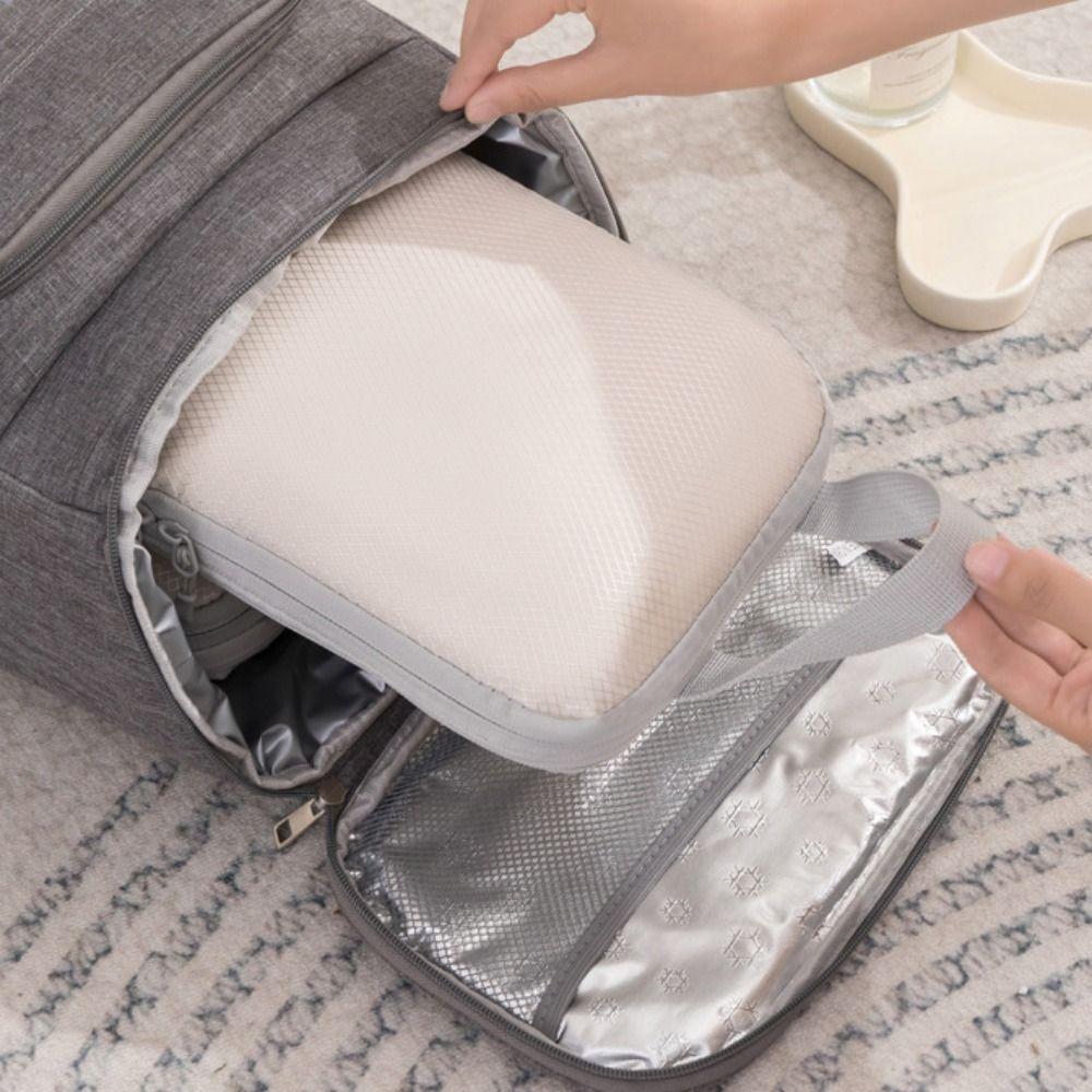 4Pcs Space-saving Travel Compression Packing Cubes Bag Waterproof Suitcase Clothes Organizer  Drawer