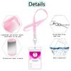 Set of 4 Clear Badge Card Holder and Neck Lanyard Vertical Card Holder Water Resistant Name Badge Holder with Lanyard