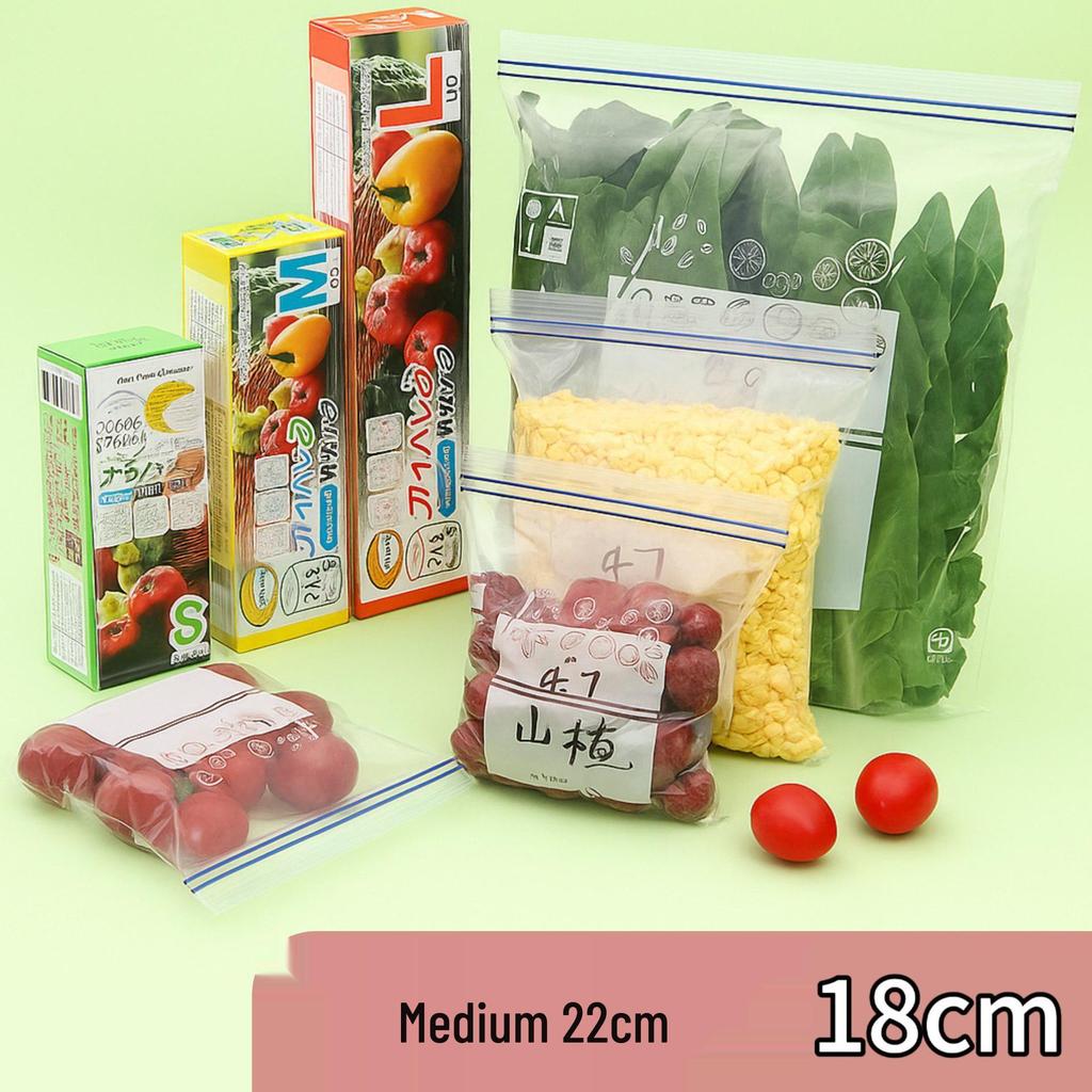 Food-Grade Self-Sealing Double-Layer Storage Bag for Fridge/Freezer - Keeps Fruits and Snacks Fresh