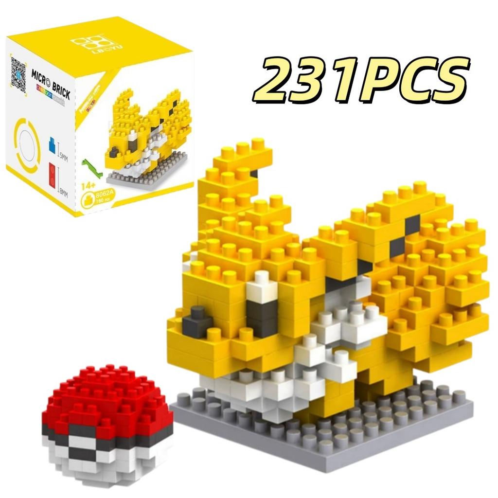 61 Style Funny Building Blocks Assembly Anime Picachu Charizard Doll Blastoise Bulbasaur Gengar Bricks Toy for Kid