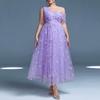 New Style European and American Foreign Trade Sexy Evening Dress for Parties and Performances Plus Size Dress Birthday Gown