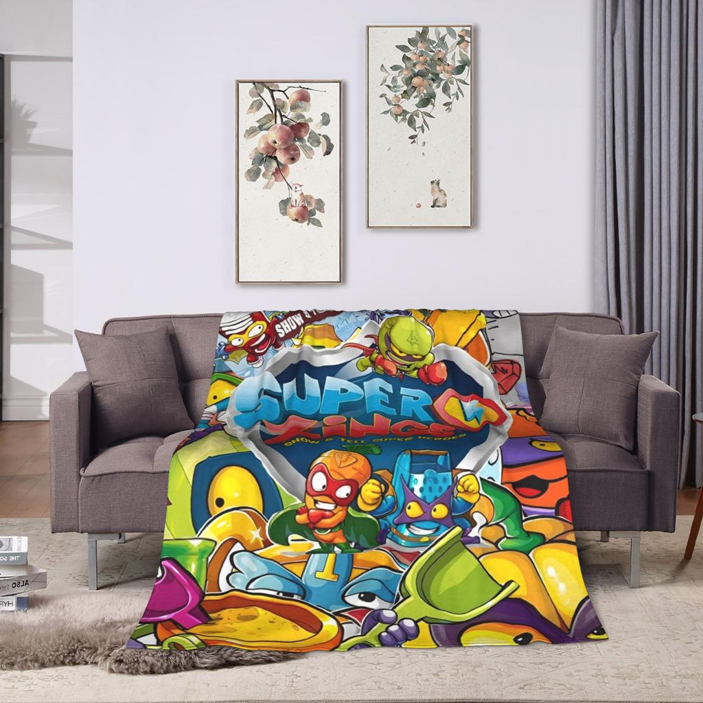 Super Zings Game  Soft Warm Blanket Superthing Travel Plush Throw Blanket Funny Home Decor Flannel Bedspread Sofa Bed Cover