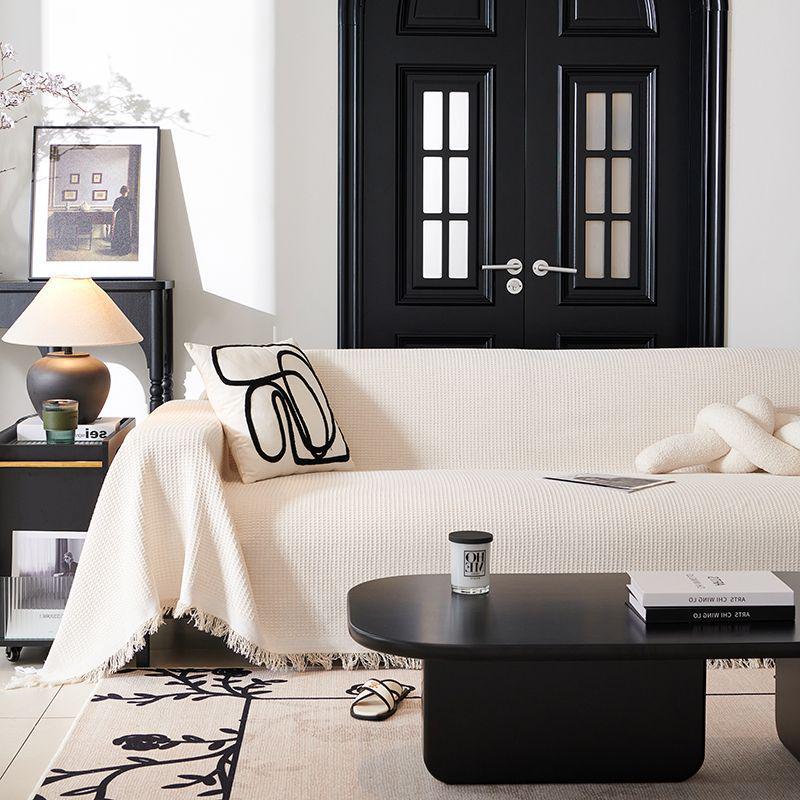 Universeller Baumwollleinen-Sofabezug: Rutschfest, Vollständige Abdeckung, Waffeldesign für alle vier Jahreszeiten