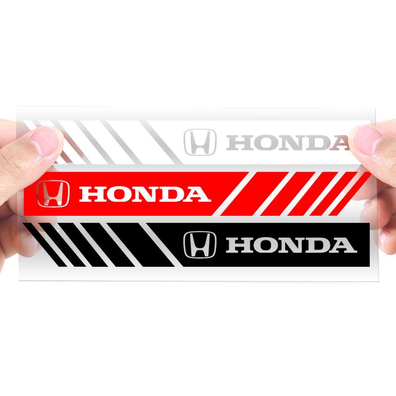 2Pcs Car Stripe Stickers Rearview Mirror Reflective Vinyl Decals Decoration For Honda Fit Mugen Insight Type S R VTEC DOHC Modulo Vezel Legend RR Si