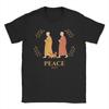 Weltfriedensmönche Gehen Frieden mit Aloka Hund T-Shirt Sommer Hip Hop T-Shirts Unisex Baumwolle Bequem Große Größen Oberteile Geschenke