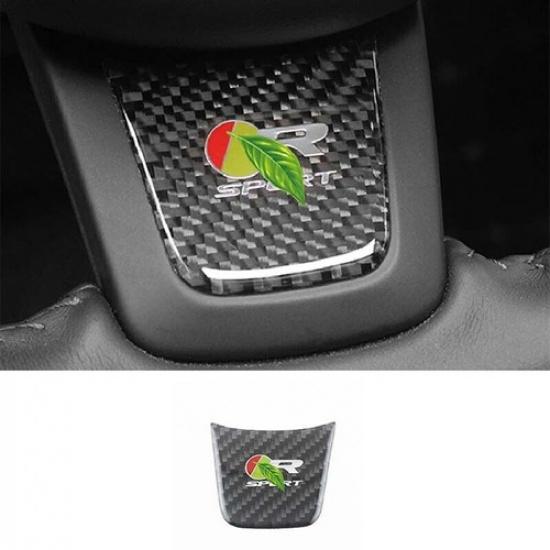 F-pace 17-20 Steering Wheel Sheet R Sticker Trim For Jaguar Real Carbon Fiber