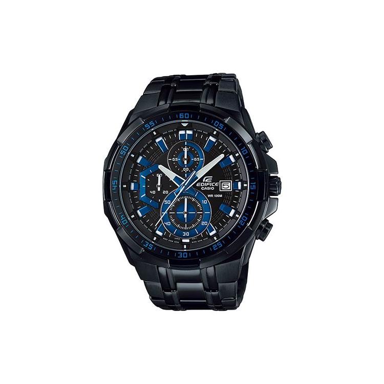 CASIO Мужские часы EDIFICE Черные EFR-539BK-1A2 EFR-539BK-1A2 Black/Blue Dial