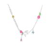 Dopamine Color Butterfly Pearl Necklace Female Sweet Design Clavicle Chain Unique Personality Neck Chain Accessories