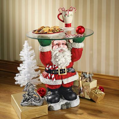 Christmas Santa Claus Tray Cartoon Snowman Cake Stand Candy Snacks Treats Holder with 3 Trays Xmas Holiday Party Decorative Tray