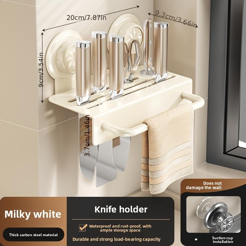 Wall Mounted Kitchen Storage Rack Organizer No Punching Knife Fork Spoon Drain Chopstick Holder With Hook Tableware Sorting Box