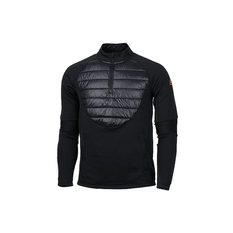 

Мужская разминочная куртка с однотонным воротником-стойкой Nike Soccer Training, черные топы DC9169-010 M