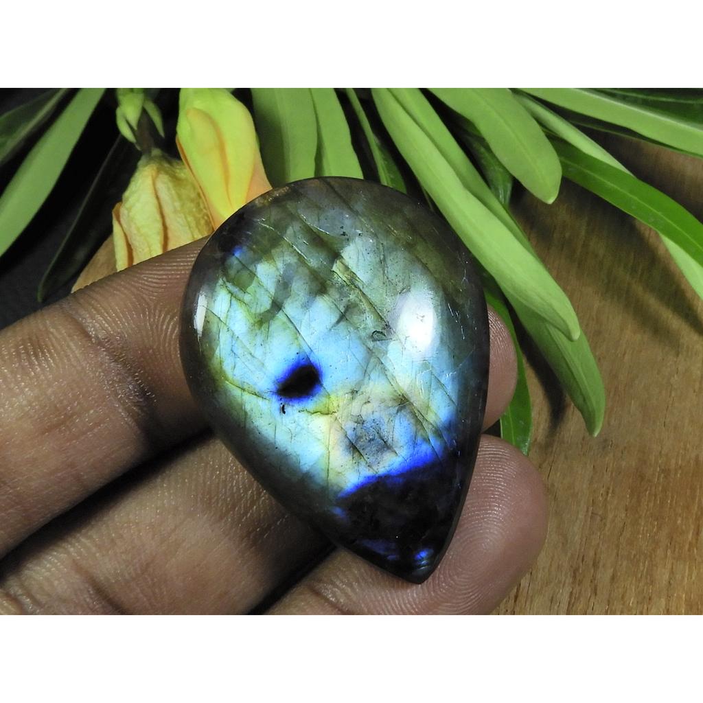 31X41X07MM Natural Labradorite Multi Pear Cabochon Loose Gemstone 70Cts. B-35