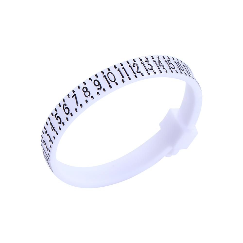 White Accurate Plastic Gauge Finger Measure Ring Sizer Accessory Measure Tools Jewelry