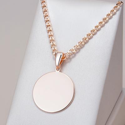 Collana Pendente Lucida alla Moda per Donna Colore Oro Rosa Semplici Accessori Rotondi Gioielli Raffinati di Alta Qualità per Tutti i Giorni