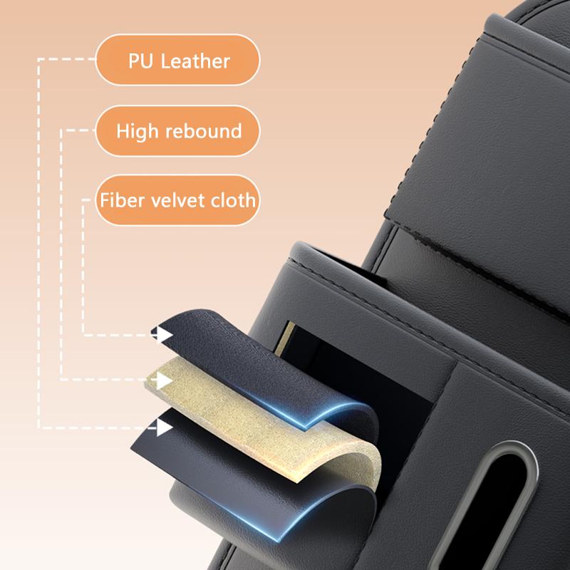 SEAMETAL Nappa Kůže Taška na Zadní Sedadlo Auta Multifunkční Držák na Nápoje a Telefon na Zadní Sedadlo Auta Kapsa na Kapesníky Závěsný Háček Organizér