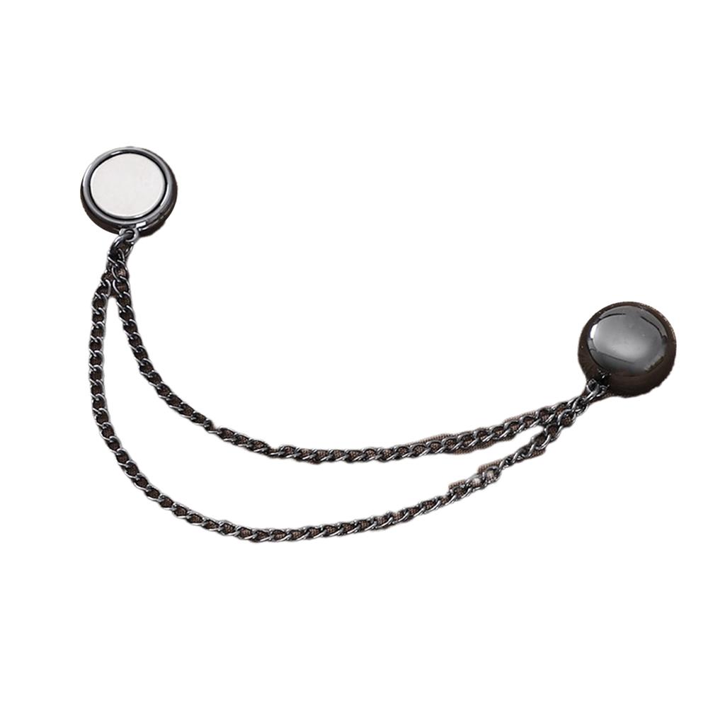 Magnetic Buckle Fashion Jewelry for Women Sweater Shawl Clips Long Chain Scarf Collar Pin for Women Girl Clothing Dress