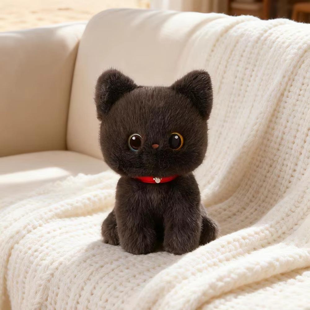 Sitting Pose Kitten Plush Toys Soft Fluffy Stuffed Cat Boys Girls Pet Cat Doll Kids Toy