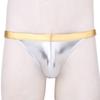 YSMARKET PU Faux Leather Lingerie Sexy Tight Mens Underwear Briefs/Zipper Open Crotch Boxers/Drawstring Hotpants E6739