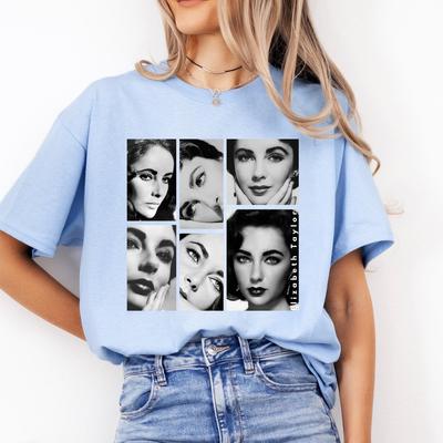 Koszula Elizabeth Taylor i koszulka dziecięca: Klasyczny T-shirt Filmowy dla Fanów