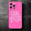 Girl Boss Lady Pink Soft Phone Case for iPhone 16 16E 17 Air 15 Pro Max 14 Plus 13 Mini 11 12 7 Black Cover Back Shell