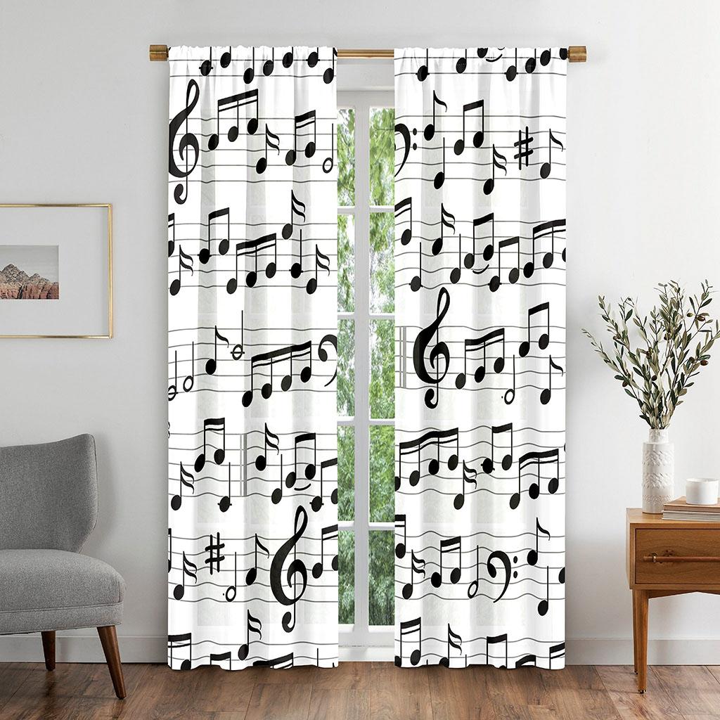 

2 шт. Черные художественные оконные шторы с крыльями ангела и звездами, декор для комнаты, шторы, оконные украшения для спальни, гостиной, домашнего декора W50H130(CM)x2pcs&Grommet Top