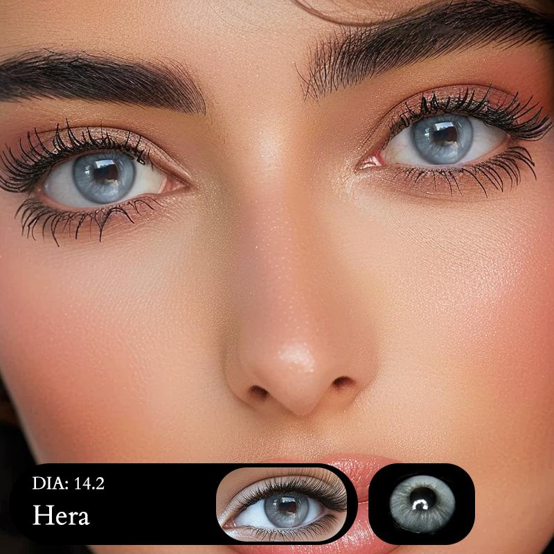 

Freshlady 1 пара цветных контактных линз Натуральные линзы для глаз Голубые Коричневые Серые зрачки Годовые Косметические Зеленые линзы