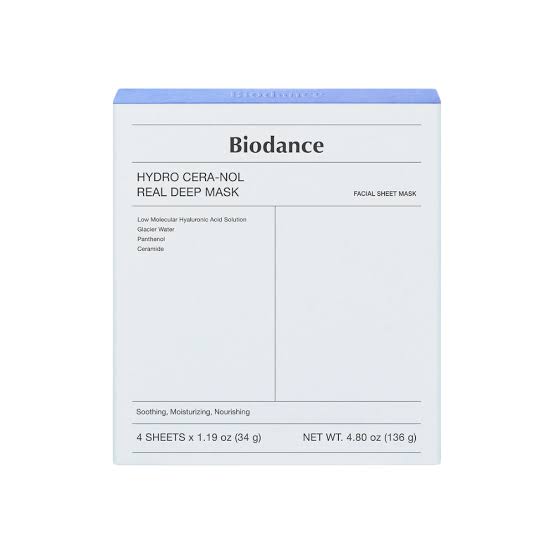 BIODANCE Hydro Cera-Nol Real Deep Mask 34g X 4ea / Moisturizing, Korean Cosmetics, Kbeauty