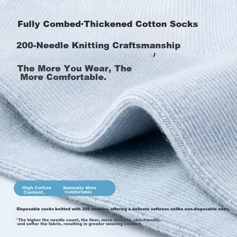 BANANA TRIP Disposable Women's Mid-Calf Socks [10A Antibacterial] Four-Season Daily Cotton Socks Vacuum Compressed Individual Pack White