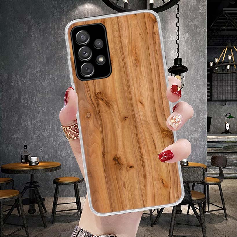 Wood Wooden Pattern Soft Phone Case For Samsung Galaxy A12 A22 A32 A52 A72 A02S A51 A50S A71 A70 A31 A20S Note 20 Ultra S10 A10S