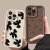 Cute Black Bow Pattern Silicone Phone Case For Samsung Galaxy S25 S24 S23 Ultra S22 S21 S20 Plus FE A15 A35 A54 A55 Soft Cover