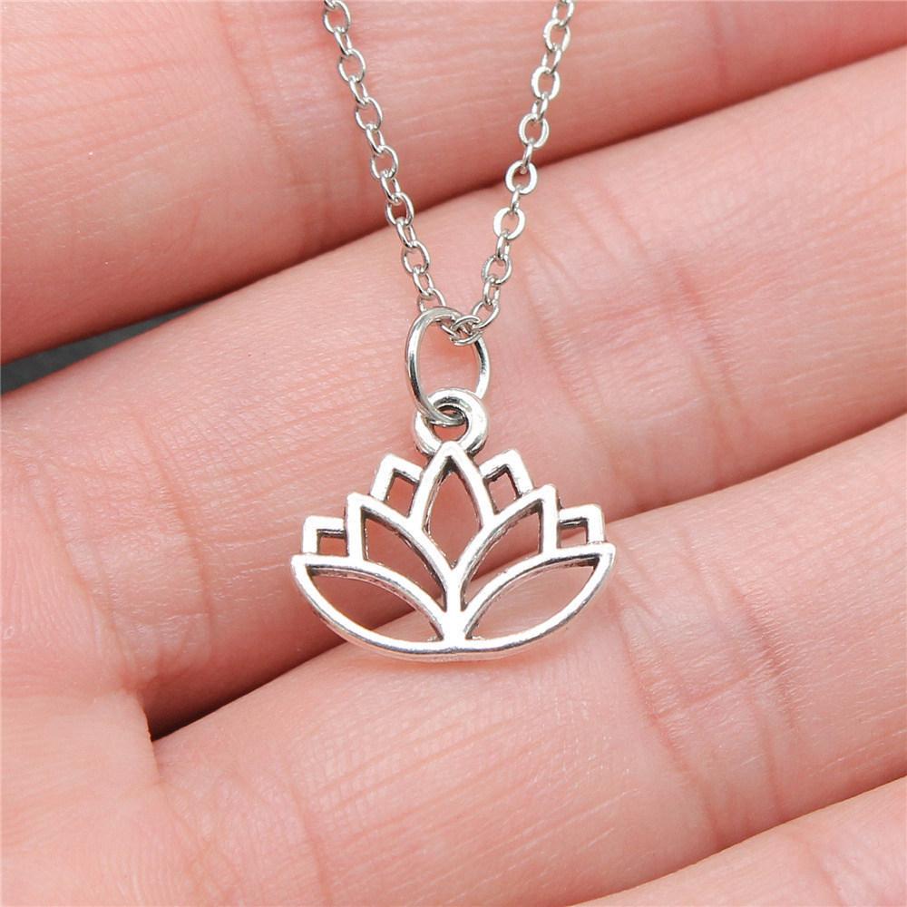 Tree of Life Plant Growth Pendant Antique Silver Metal Girls Choker Necklace Trendy Boho Gift