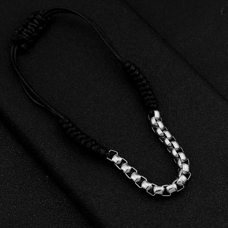 Jewelry Bracelet Black Silver, Bangle Bracelets Stainless-Steel Metal Bracelets