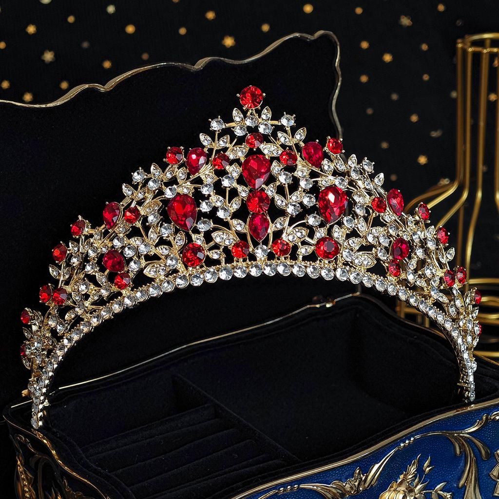 Full Diamond Crystal Princess Crown Luxury Queen's Crown Headdress Hair Accessories Birthday Party Girl Headpieces