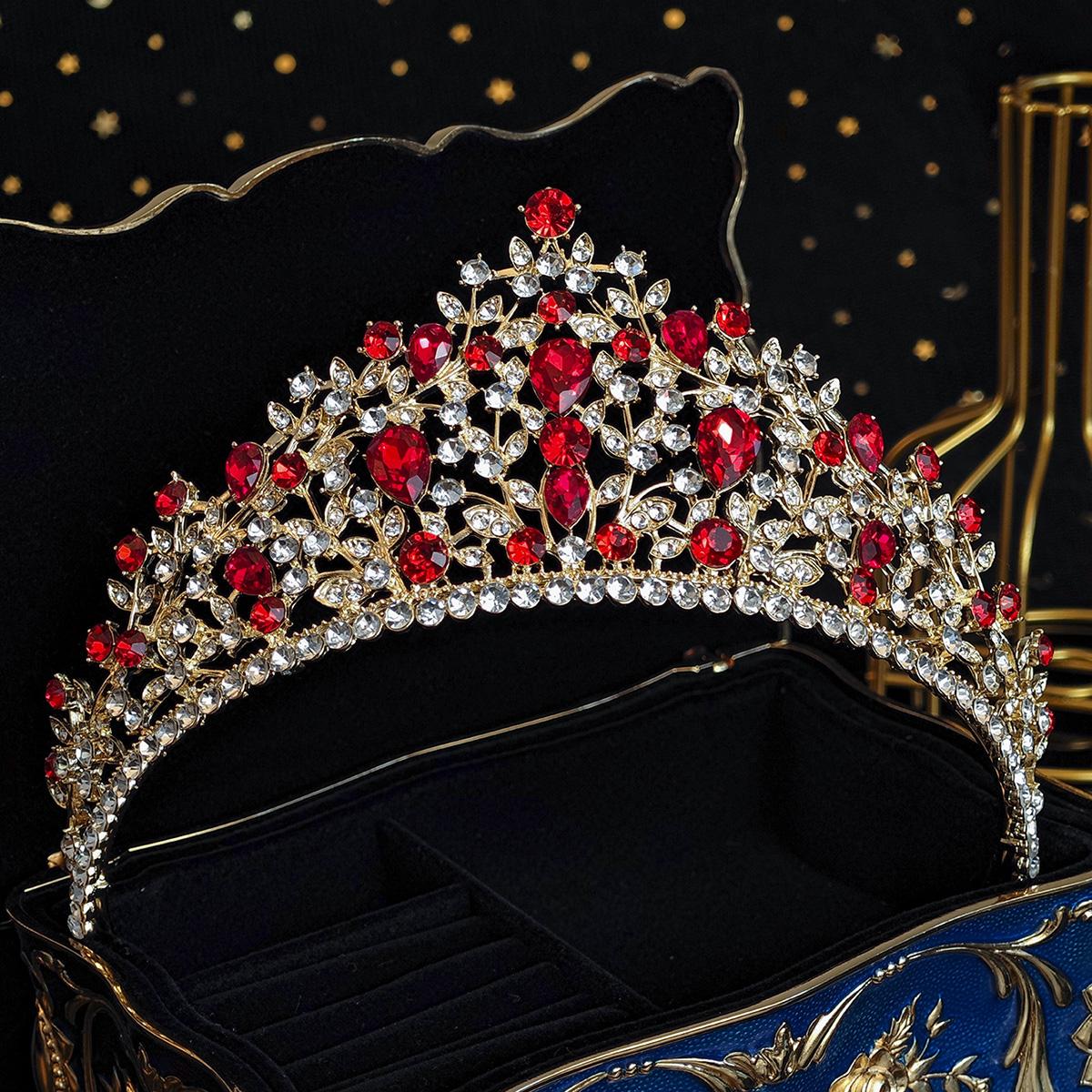 Full Diamond Crystal Princess Crown Luxury Queen s Crown Headdress Hair Accessories Birthday Party Girl Headpieces