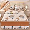 Floral Style Bed Skirt Skin-friendly Bed Covers Non-slip Mattress Protectors Roupa De Cama Printed Bedspread (No Pillowcase)