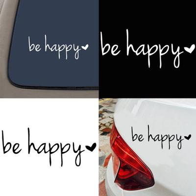 Be Happy Letters Reflective Car Vehicle Body Window Decals Sticker Decoration
