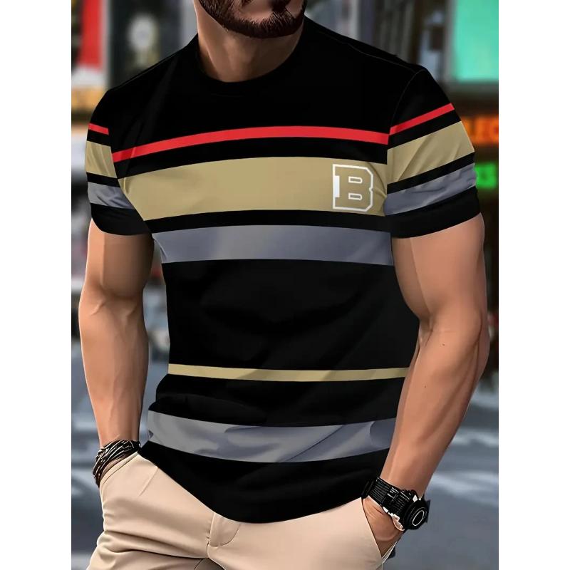 Fashion Printed Short Sleeve Men's Comfort Top Loose T-Shirts Men’s