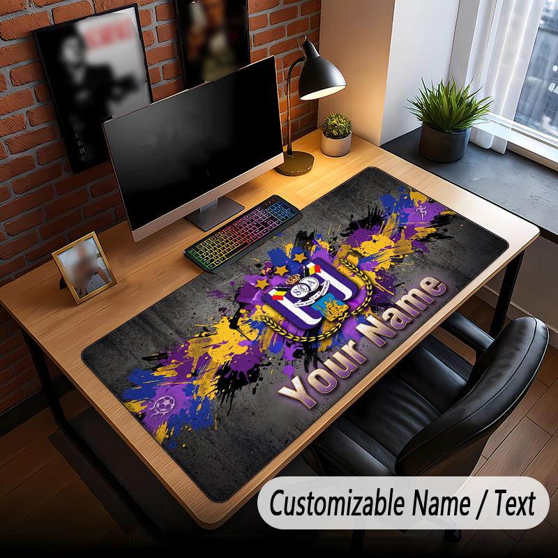 Large Mouse Pad Anderlecht FC logo Print Custom Name Text Desk Mat for Office Gaming