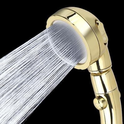 360 Degrees Rotating Handheld Shower Head Adjustable Water Saving Shower Head 3 Spray Setting with ON/OFF Pause Switch Detachable