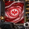 Wandbehang Wandteppich Eintracht Frankfurt Fußball Druck Stoff für Wohnzimmer Schlafzimmer Heimdekoration