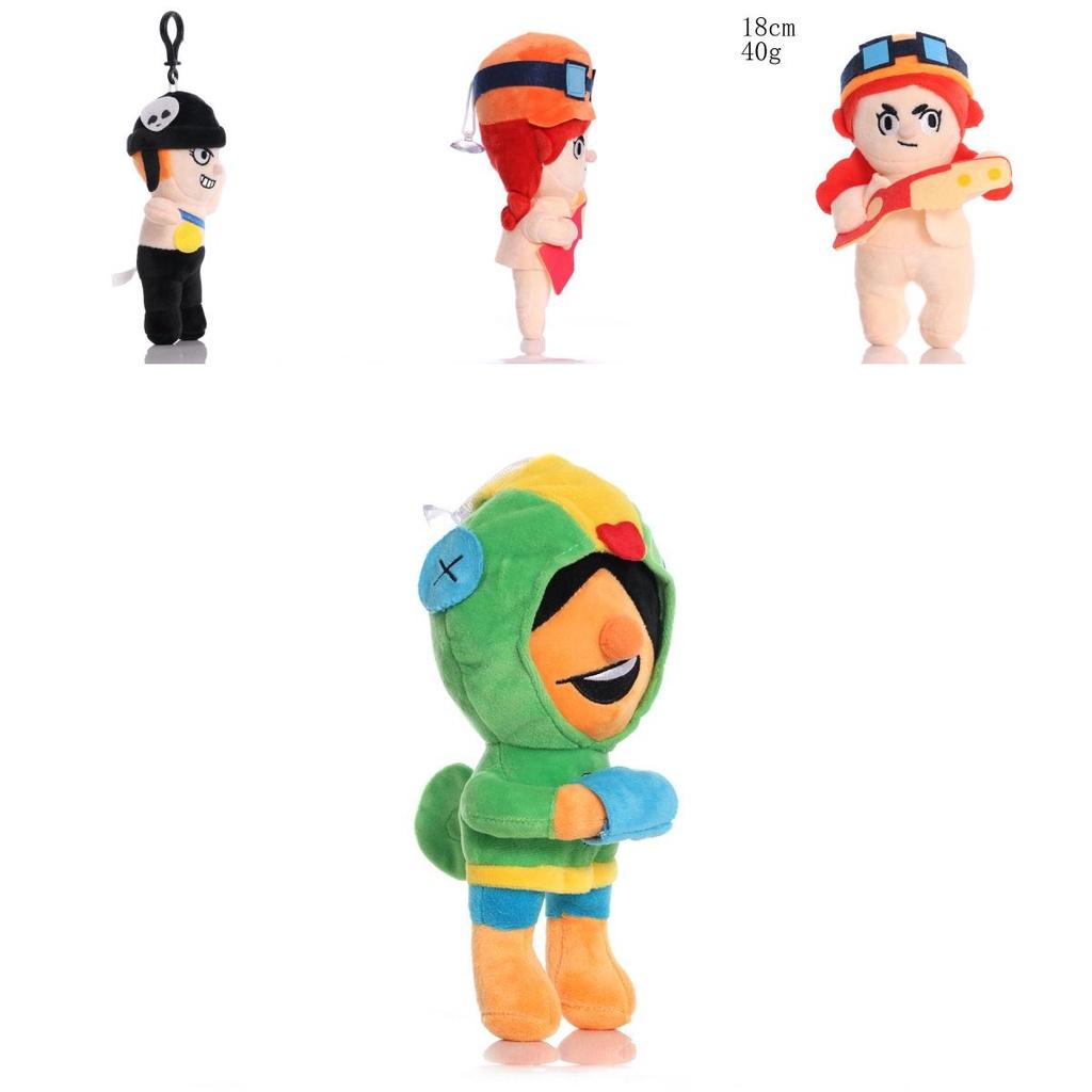 Brawl Stars Cactus Leon Nita Poco Spike Plush Toy Pendant Stylish Stuffed Doll Kids Gift