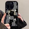 iPhone 17 Pro Max Black Cat Phone Case for Models 13/14/16