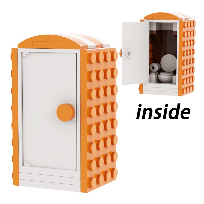 

Портативный Туалет Loo City Сцены MOC Dunny Классическая Улица Porta-Potty Декорация WC Строительные Блоки Образовательные Детские Игрушки оранжевый