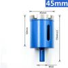 Protable Reliable Diamond Drill Core Bits Glass Hole Blue Coated Cutting