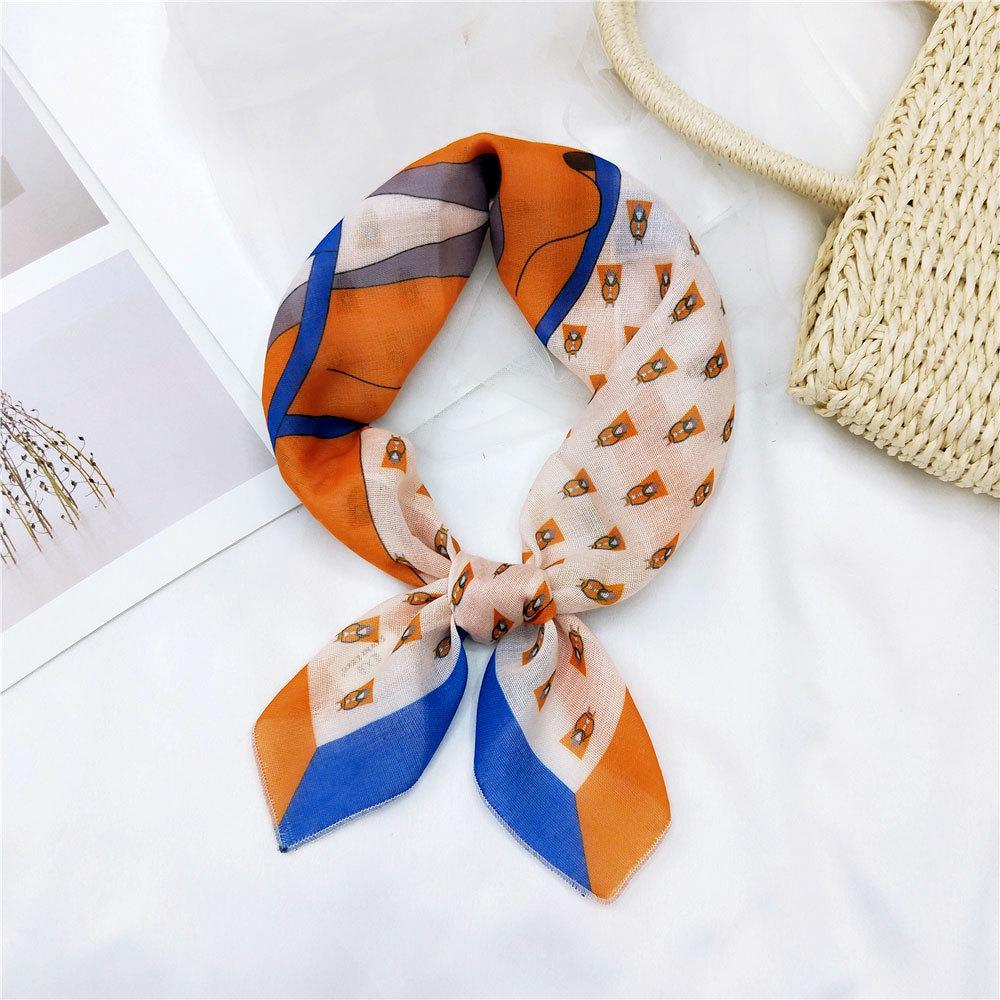 Versatile Cotton Linen Silk Scarf: Spring & Autumn Unisex Small Square Neck & Head Accessory