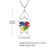Collana per Bambini con Puzzle a Cuore in Acciaio Inossidabile ed Epossidico, Autismo, Gioielli Nc-2257