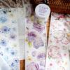1 Roll 6x200cm Watercolor Floral Washi Tape Stickers, Fresh Hand-Painted Flower Journal Decor, Diary Collage DIY Material