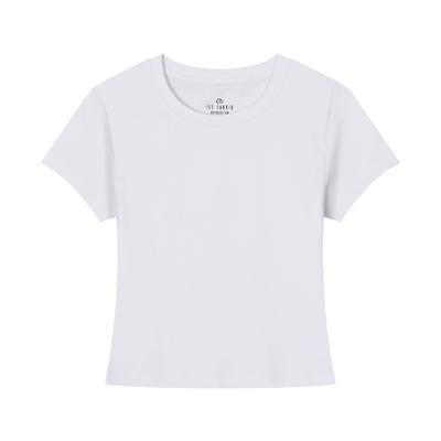 Solid Color Short-sleeved T-shirt for Women's New Inner Round Neck Bottoming Shirt Versatile and Slim