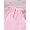 Children's Fashion Set: Summer Girls' Pink Floral Tank Top + Vintage-Style Jeans Two-Piece Set